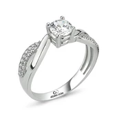 Yeni Tasarım Gümüş Tektaş Yüzük - 1