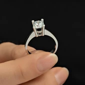 4 Tırnak Swarovski Taşlı Gümüş  Yüzük thumbnail 7