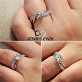 Yeni Tasarım Gümüş Tektaş Yüzük - 2