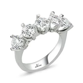 Gümüş Swarovski Taşlı Beştaş Yüzük - 1