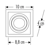 CATA CT 5222 Beyaz (Siyah) Spot Kasası - 2