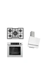 Steamart 75 Serisi Lux Beyaz Ankastre Set ( D081 - Ed036 - Xe64cb ) 75 Cm Ocak - 1