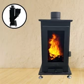 Kuntsa Nova Tek Camlı Pelet Sobası Peletli Şömine thumbnail 1