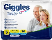 Giggles Hasta Bezi Yetişkin Bel Bantlı Tekstil Yüzey Küçük - Small (S) 60 Adet (2PK*30) - 2