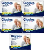 Giggles Hasta Bezi Yetişkin Bel Bantlı Tekstil Yüzey Küçük - Small (S) 150 Adet (5PK*30) - 1