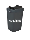 Technow Motek COB-412B 40 Litre Kilitli Hassas Kapaklı Çöp Kutusu Kovası + Temizlik Seti - 2