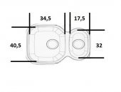 ARTENOVA DEKORLU MERMER ALTI 1,5 GÖZ EVYE 080 MM - 3