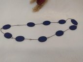 Hdmarketim El Yapımı Ahşap Lila Tasarım Trend Kolye - 1