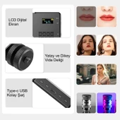 HyMark RGB-CL120 LED Video Fotoğraf Dolgu Işığı 9000K LCD Ekran 20 Efekt DSLR Vlog Canlı Yayın thumbnail 4
