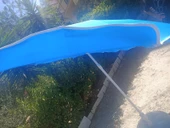 ESK 10 Telli Plaj Balkon Bahçe Şemsiyesi Eğilebilir 200 Cm Çap Kalın Kumaş (mavi) - 2