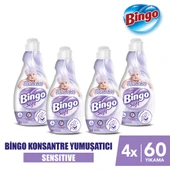 Bingo Soft Konsantre Çamaşır Yumuşatıcısı Sensitive 1440 ml X 4 Adet - 1