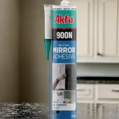 Akfix 900N Nötr Ayna Yapıştırma Silikonu Şeffaf 280ml - 3