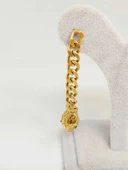 Yılan Temalı Altın Renkli Çelik Küpe (54522) thumbnail 4