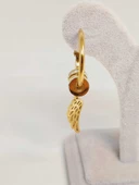 Melek Temalı Altın Renkli Çelik Küpe (54520) thumbnail 4