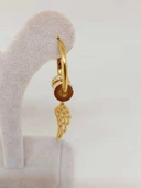 Melek Temalı Altın Renkli Çelik Küpe (54520) thumbnail 5