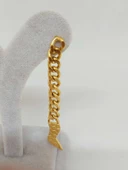 Yılan Temalı Altın Renkli Çelik Küpe (54522) thumbnail 5