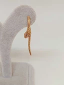 Yılan Temalı Altın Renkli Çelik Küpe (54532) thumbnail 5