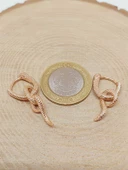 Yılan Temalı Altın Renkli Çelik Küpe (54528) thumbnail 3