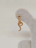 Yılan Temalı Altın Renkli Çelik Küpe (54528) thumbnail 4