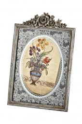 Sılver Çiçekli Çerçeve 5x7 cm - 1