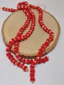 Kırmızı Renk Sırlı Seramik Boncuk Dizi 8-9mm/29cm (54260) thumbnail 1