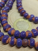 Mor Renk Sırlı Seramik Boncuk Dizi 8-9mm/28cm (54262) thumbnail 3