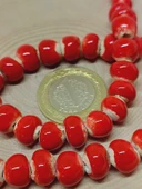 Kırmızı Renk Sırlı Seramik Boncuk Dizi 8-9mm/29cm (54260) thumbnail 3