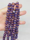 Mor Renk Sırlı Seramik Boncuk Dizi 8-9mm/28cm (54262) thumbnail 2