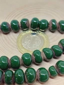 Yeşil Renk Sırlı Seramik Boncuk Dizi 8-9mm/28cm (54268) thumbnail 3