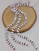 Beyaz Renk Sırlı Seramik Boncuk Dizi 8-9mm/29cm (54280) thumbnail 1