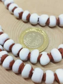 Beyaz Renk Sırlı Seramik Boncuk Dizi 8-9mm/29cm (54280) thumbnail 3