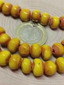 Sarı Renk Sırlı Seramik Boncuk Dizi 8-9mm/30cm (54286) thumbnail 3