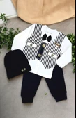 Papyonlu Erkek Bebek Takım 3lü Set - 2