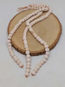 Beyaz Renk Sırlı Seramik Boncuk Dizi 8-9mm/29cm (54288) thumbnail 1