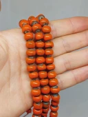 Turuncu Renk Sırlı Seramik Boncuk Dizi 8-9mm/29cm (54290) thumbnail 2