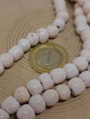 Beyaz Renk Sırlı Seramik Boncuk Dizi 8-9mm/29cm (54288) thumbnail 3