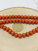 Turuncu Renk Sırlı Seramik Boncuk Dizi 8-9mm/29cm (54290) thumbnail 3