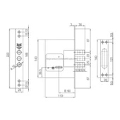 Kale 257L Fişeli Çelik Kapı Emniyet Kilidi thumbnail 1