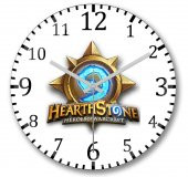 Hearthstone Duvar Saati Bombeli Gercek Cam - 1