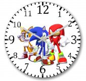 Knuckles Sonic Chaos Duvar Saati Bombeli Gercek Cam - 1