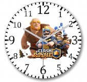 Clash Royale Duvar Saati Bombeli Gercek Cam - 1
