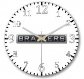 Brazzers Logo Duvar Saati Bombeli Gercek Cam - 1