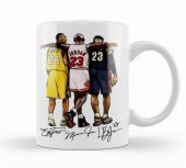 Lebron James Kobe Bryant Michael Jordan Kupa Bardak Porselen - 1
