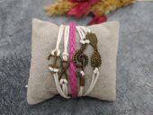 Sonsuzluk Temalı Baykuş Çapa Figürlü Notalı Ayarlanabilir İp Bileklik thumbnail 1