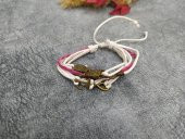 Sonsuzluk Temalı Baykuş Çapa Figürlü Notalı Ayarlanabilir İp Bileklik thumbnail 2