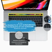 Macbook Pro Klavye Koruyucu (UK-EU İngilizce) Touchbarlı A1706 A1989 A2159 A1707 A1990 ile Uyumlu - 2