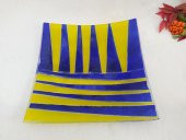 Hdmarketim Cam Tabak üzeri Desenli Boyama Ev dekorasyon - 1