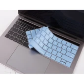 MacBook Pro Klavye Koruyucu Silikon US İngilizce İnce Yıkanabilir Touch Bar 13-15 inç Düz Enter thumbnail 3