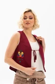 Nakışlı Şile Bezi Yazlık Yelek Bordo Brd S Bordo - 3