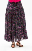 Buse Vual Uzun Yazlık Etek Tomurcuk Desen Koyu Mor 6169 2XL-3XL Koyu Mor - 3